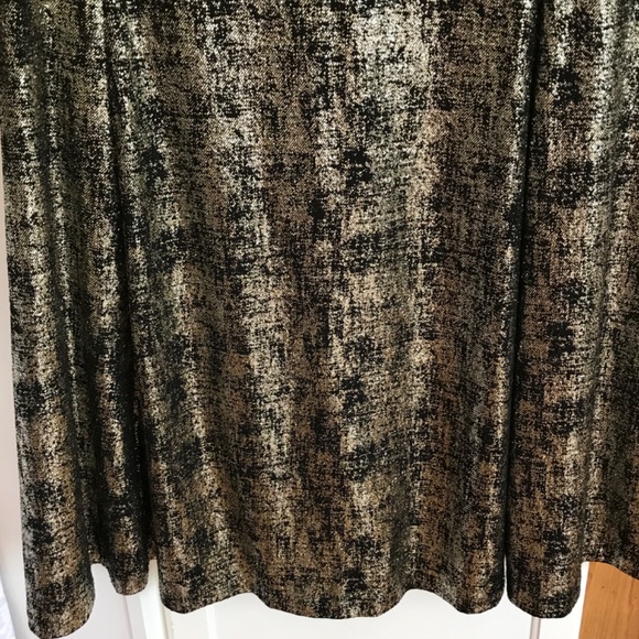 ALFANI Rose Shimmer Metallic Fit & Flare Dress Black Gold Women’s Plus Size 16 - Picture 6 of 16